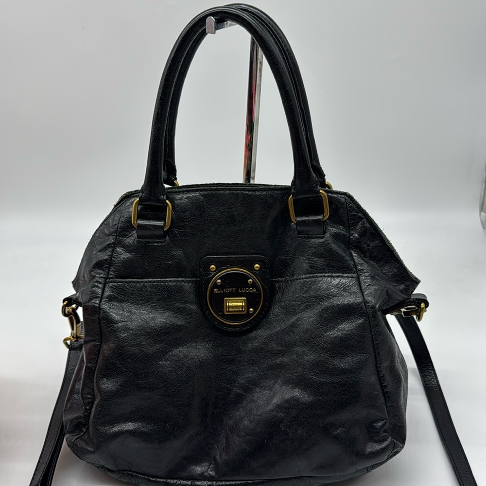 Elliott Lucca Black Leather Crossbody Bag BP7240C